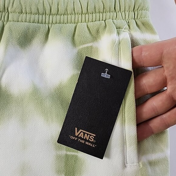 Vans 1966 Big Kids Youth Mind Fleece Short Celadon Green White Tie Dye Size XL - Picture 4 of 14
